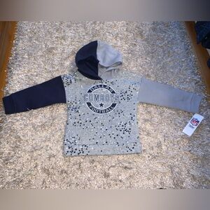 NFL Dallas Cowboys Kids/Infant Hoodie - Gray and Navy - size 12-18 months - NWT